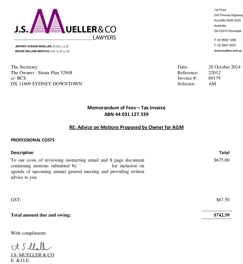 SP52948-Solicitor-Adrian-Mueller-secret-invoice-for-preventing-Lot-158-Motions-at-AGM-2014-28Oct2014.webp