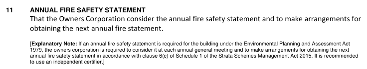 SP52948-agenda-AGM-2023-Motion-11-annual-fire-safety-statement-without-any-details-for-owners.png