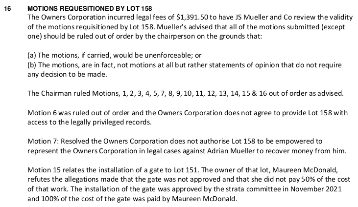 SP52948-extract-from-minutes-AGM-2022-removing-Lot-158-Motions-based-on-advice-from-flawed-advice-by-Solicitor-Adrian-Mueller-27Oct2022.png