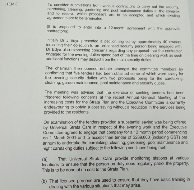 SP52948-petition-about-only-licensed-security-guards-to-be-employed-committee-meeting-10Jan2001.png