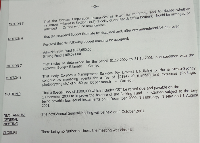 SP52948-special-levies-introduced-due-to-lack-of-funds-and-proper-planning-AGM-5Oct2000.png