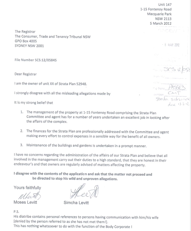 SP52948-submission-by-Moses-Levitt-to-CTTT-SCS-12-05845-without-declaring-his-unfinancial-status-due-to-unpaid-full-levies-for-gas-heating-5Mar2012