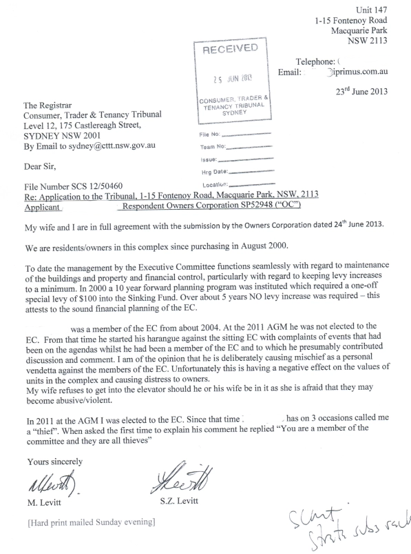 SP52948-submission-by-Moses-Levitt-to-CTTT-SCS-12-50460-without-declaring-his-unfinancial-status-due-to-unpaid-full-levies-for-gas-heating-23Jun2013